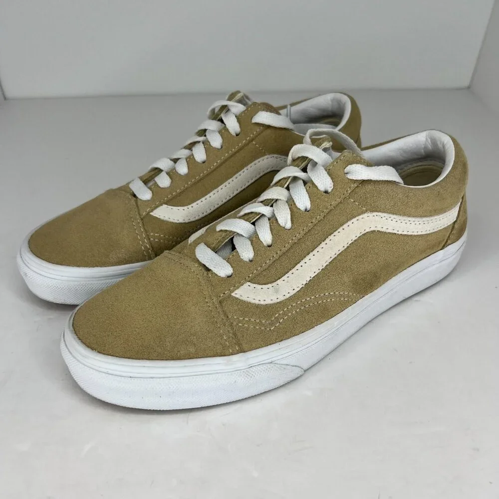 Vans Unisex 507452 Khaki Moonbeam Suede Old Skool Low Top Size 6M 7.5W Sneakers